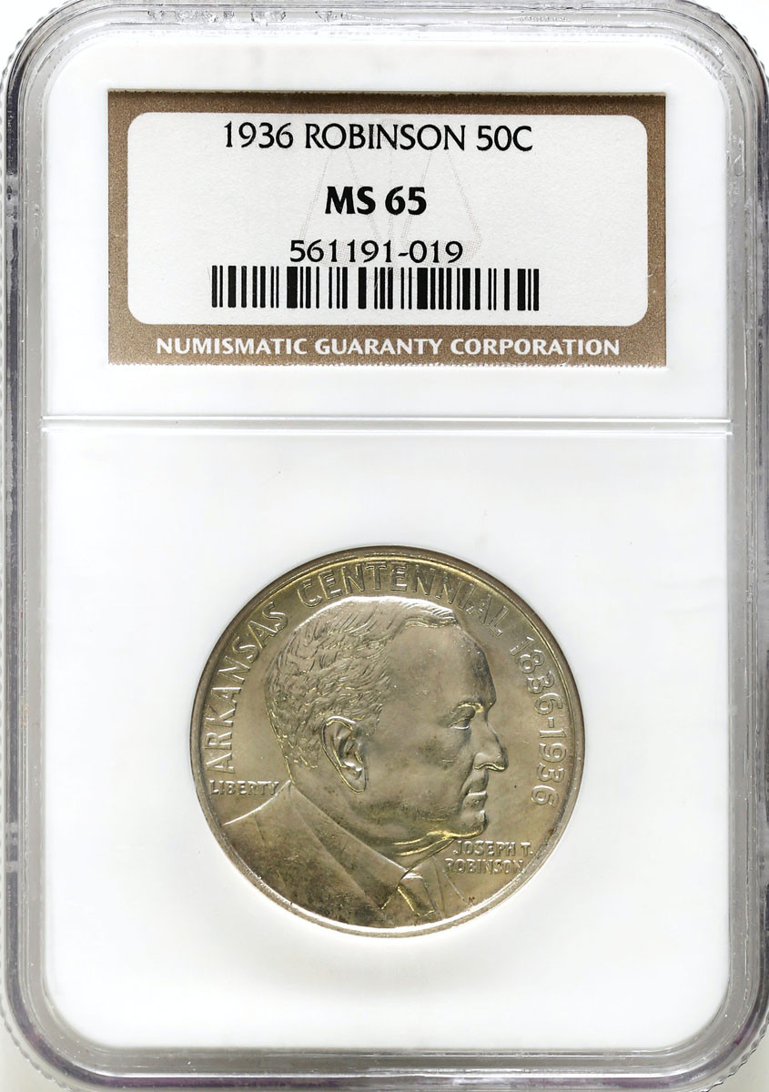 USA. 1/2 dolara (50 centów) 1936 Robinson NGC MS65